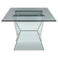 thumbnail image 5 of Acme Noralie Dining Table in Mirrored Faux Diamonds and Clear Glass, 5 of 9
