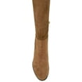thumbnail image 4 of YDN Women Classic Round Close Toe Suede Side Zipper Knee High Boots Chunky Low Heel Stretchy Over The Knee Boots Shoes Size 6.5 Brown, 4 of 4
