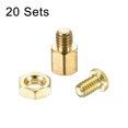 thumbnail image 3 of Unique Bargains Hexagonal Laiton Entretoise Mâle-Femelle Vis Écrou Kit 20 Ensembles 6mm + 4mm, 3 of 6