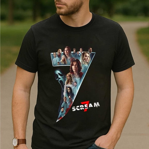 Scream 7 Movie T-Shirt, Ghostface Horror Film Unisex Shirt For Fan