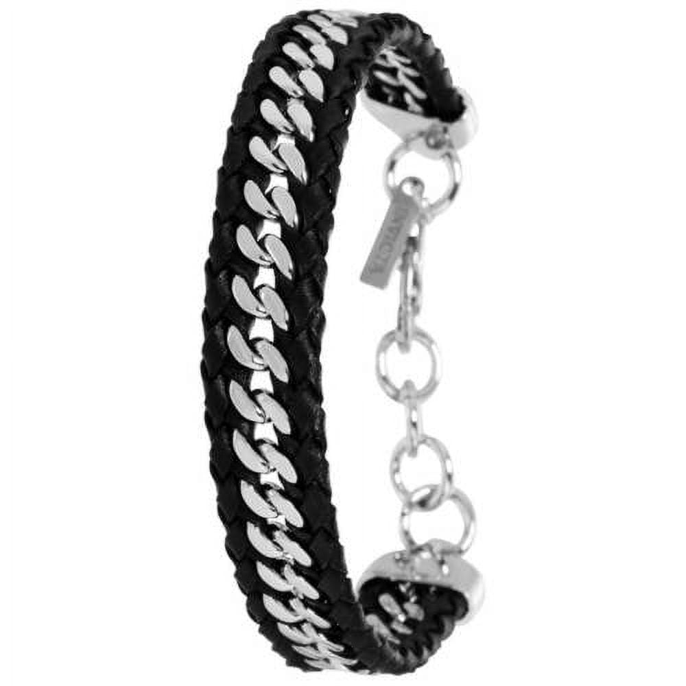 Ed Hardy Men's Black/Antique Silver Tone Metal Skull Charm 3 Piece