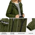thumbnail image 3 of Livrdious Rain Jackets Women Lightweight Hooded Raincoat Waterproof Windbreaker Casual Womens Outwear, 3 of 8