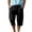 Black, variant on Fashion Mens Cotton Linen Shorts Casual Elastic Waist Lightweight Vacation Summer Beach Shorts with Pockets White M