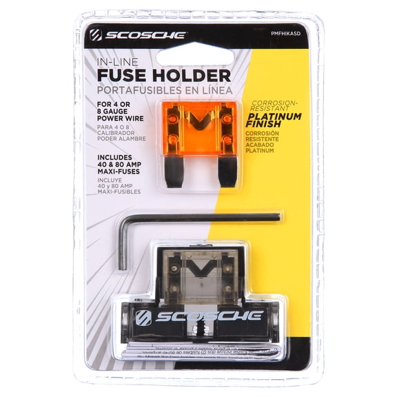 Scosche Pmfhikasd Car in-Line Amp Maxi Fuse Block, Multi-Color