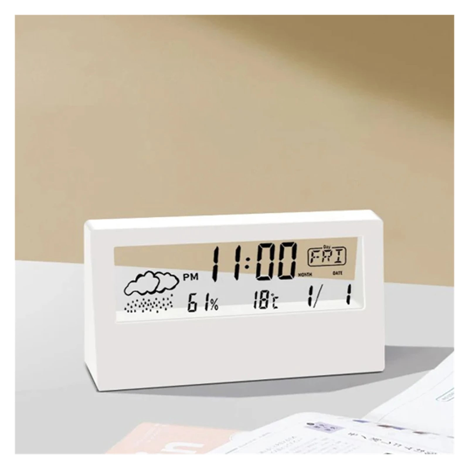LED Thermometer Electronic Temperature Humidity Meter Weather Station for Home ,Simple Operation