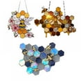 thumbnail image 1 of 3PCS Bee Suncatchers Ornaments,Colorful Honeycomb Pendant Crafts,Geometric Honeycomb Pendant Christmas Gift,Garden Home Yard Decor, 1 of 7