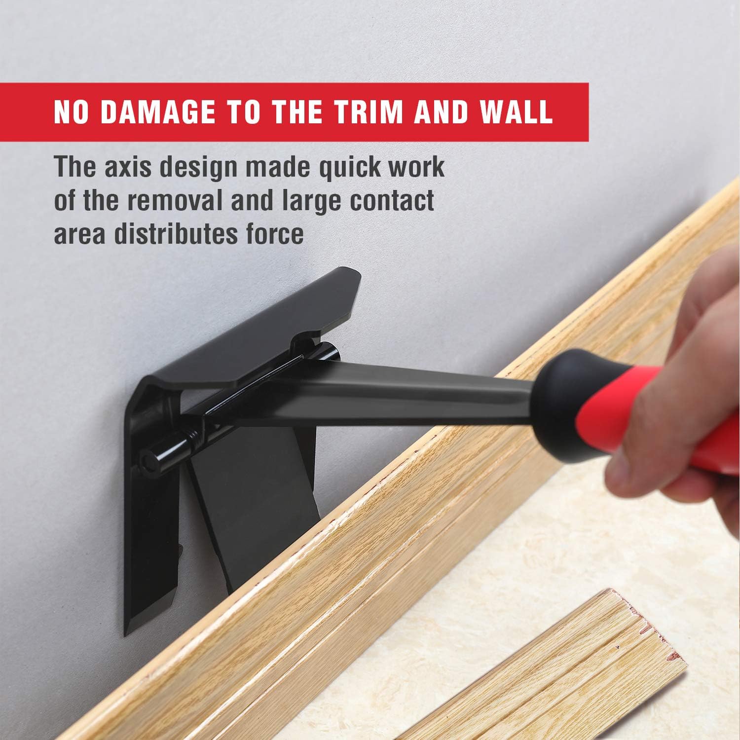 Goldblatt Trim Puller, 4-Inch Tile Removal Multi-Tool for Commercial Work & Home Improvement, Baseboard, Molding, Siding and Floor Removal, Remodeling