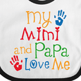 thumbnail image 4 of Inktastic Mimi and Papa Love Me Boys or Girls Baby Bib, 4 of 4