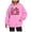 Pink, variant on Senior Mm Class of 2026 Printed Casual Hooded Sweatshirt, Loose and Versatile, Pink S