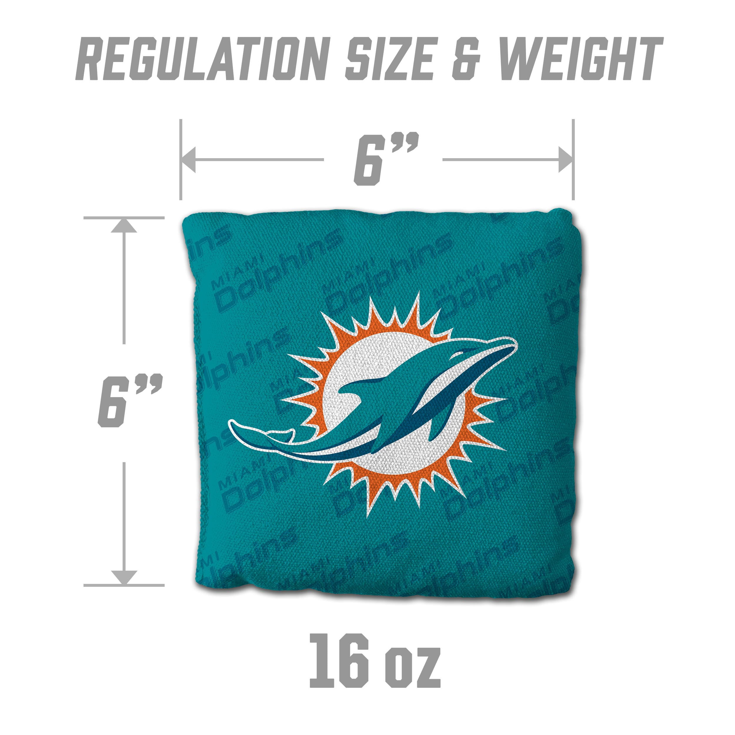 NFL Miami Dolphins Cornhole Bags - 4PK - Teal
