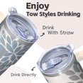 thumbnail image 4 of Bohemian 20oz Tumbler with Lid and Straw, Stainless Steel Insulated Coffee Cup, Double Wall Vacuum Travel Mug, Leakproof Thermal, 4 of 5