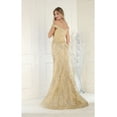 thumbnail image 2 of Womens Champagne Prom Formal Evening Long Off The Shoulder Mermaid Plus Size Dress, 2 of 5