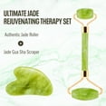 thumbnail image 2 of Herramientas faciales Jade Roller y Gua Sha Disemot Antienvejecimiento Jade, 2 of 8