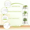 thumbnail image 6 of 3 Tier Tall Metal Plant Stand, 34 Inch Plant Stands Indoor Outdoor, Rustproof Wrought Iron Flower Pot Holder Display Rack for Corner Patio Garden Balcony Living Room(White), 6 of 14