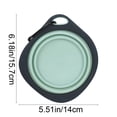 thumbnail image 3 of Cuenco plegable portátil para animales pequeños: recipiente de viaje flexible de goma para agua y comida; taza para comer al aire libre con gancho para mascotas durante los paseos., 3 of 6