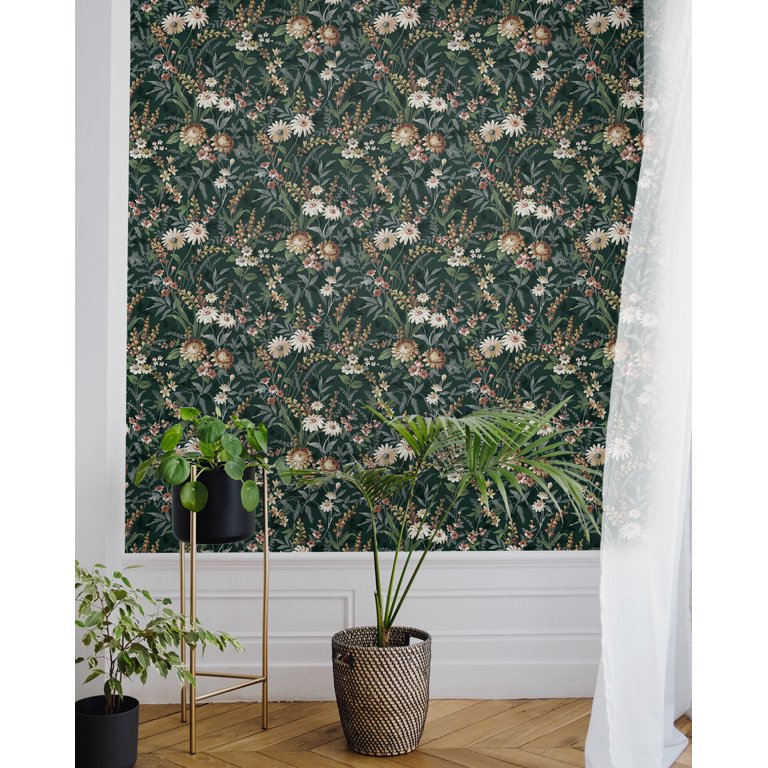 Forest Green Nostalgic Plaid Peel & Stick Wallpaper – MUSE Wall Studio
