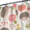 thumbnail image 3 of Cute Hedgehog Pattern with Pioneer Flower Shower Curtain 36"x72" ,Bathroom Decorative Shower Curtains Set with 12 Hooks,Modern Waterproof Washable Shower Curtain, 3 of 6