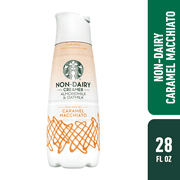 Starbucks Caramel Flavored Almondmilk and Oatmilk Non-Dairy Liquid Coffee Creamer, 28 fl oz Bottle