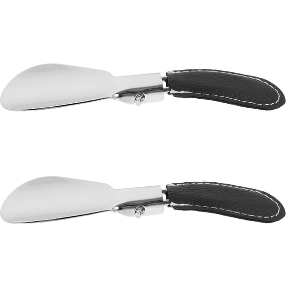 SEWACC 2Pcs Foldable Shoe Horn for Seniors Practical Design Travel Shoehorn