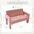 thumbnail image 2 of Modern Loveseat Sofa Comfy Upholstered 2-Seater Sofa Small Love Seat Accent Couch for Living Bedroom Leisure Areas, 2 of 8