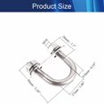thumbnail image 2 of HUGFEGWE 2Pcs Round U Bolts, 27mm Inner Width for 1 Inch Diameter Pipe Rod, 304 Stainless Steel, M10 Thread Size, Silver Circular Bend U-Bolt with Nuts, Washers and Frame Plate CJB91-25131, 2 of 7