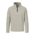 thumbnail image 2 of UVEASISHA Mens Half Zip Fleece Sweatshirt Casual Stand Collar Long Sleeve Pullovers Comfy Warm Winter Sweatshirts Solid Color Regular Fit Thermal Tops Gray XL, 2 of 4