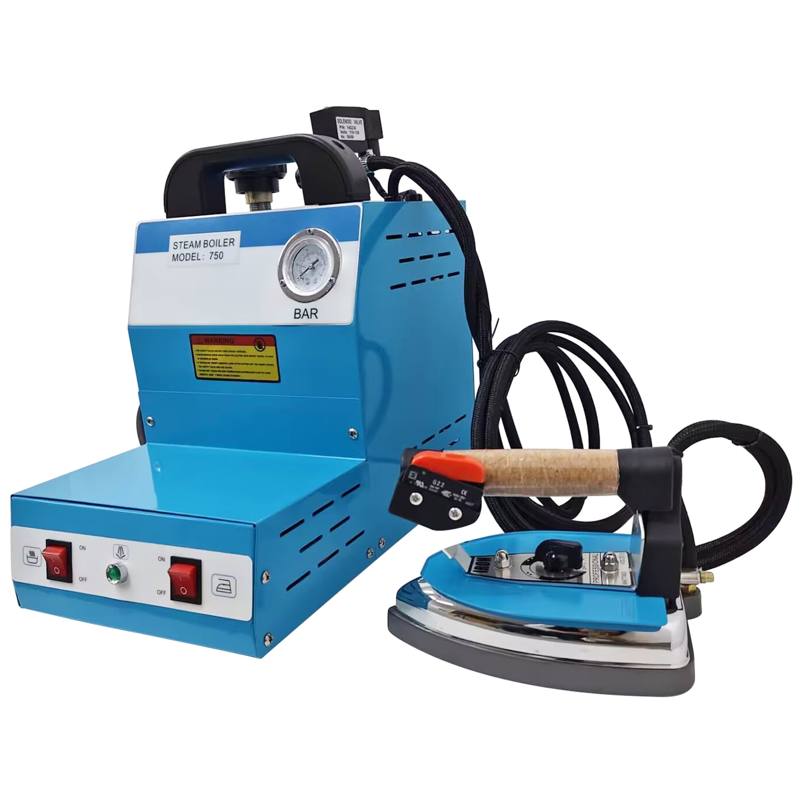 Industrial Steam Iron Curtain Electric Iron Boiler Hang Type Ironing Machine with 4L Water Tank