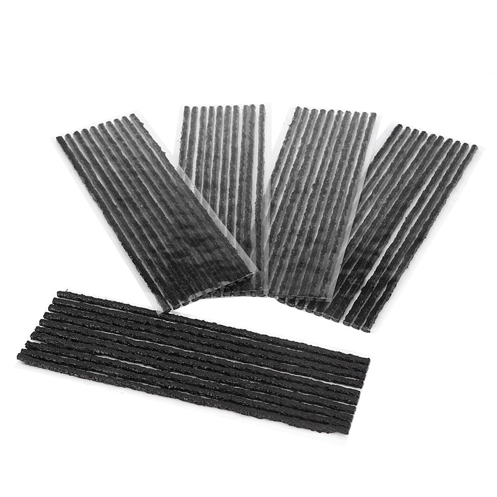 Mgaxyff Tire Repair Rubber Strip, Tire Repair Strip,50pcs Black