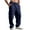 Navy, variant on qucoqpe Men's Wide Leg Cargo Pants Solid Color Multiple Pockets Elastic Drawstring Waist Casual Work Trousers