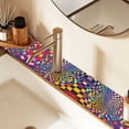 thumbnail image 2 of Yayeee Faucet Mat for Kitchen Sink 30" Diatomite Long Splash Guard Pad, Colorful Wavy Plaid, 2 of 7
