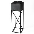 thumbnail image 1 of LuxenHome Cement/Iron Raised Stone Finish Outdoor Patio Fountain, 1 of 7
