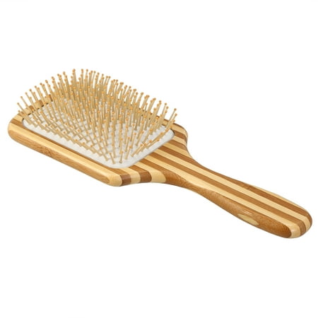 Peine para el cabello, de bambú natural, antiestático, mango de pala para masaje, cepillo de pelo