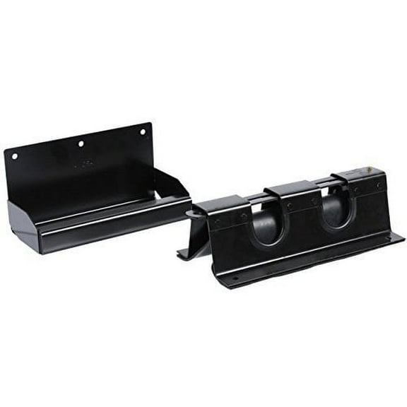 Double Holder for Cargo Bar Load Locks | Classic Rod Carrier, Bolt-on to Truck/Trailer/Warehouse/Garage Walls | 2-Piece: Restraint   Bottom Foot Protector