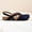 Dark Blue, variant on Babysbule Womens Sandals, Summer Round-toe Frosted Suede Flat Solid Color Buckle Backspace Casual Sandals