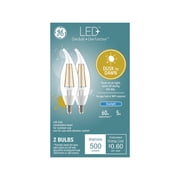 GE LED+ Dusk to Dawn LED Light Bulbs, 60 Watts, Daylight, Small Base, 2pk