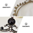 thumbnail image 4 of KAKOWELY Tiaras Negras De Metal Con Rhinestone Para Mujer Delicada Para Vestido Formal, 4 of 6