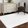thumbnail image 3 of White 2.7x5 Area Rugs, Farmhouse Solid White Color Modern Art Non-Skid Rubber Backing Large Rectangle Rugs - Living Room Bedroom Home Office, Indoor Floor Mat Carpets Washable Rug, 3 of 9