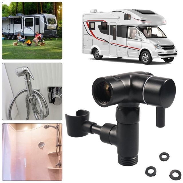 Desviador Brazo Ducha Metal G1/2 3 Vías Suministros Modificación Útiles Y Duraderos para RV