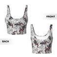 thumbnail image 6 of Sports Bra For Women, Colorful Lines Lizard Gecko Sports Bras For Women High Support, Workout Tank Tops Woman With Removable Cups, 6 of 8