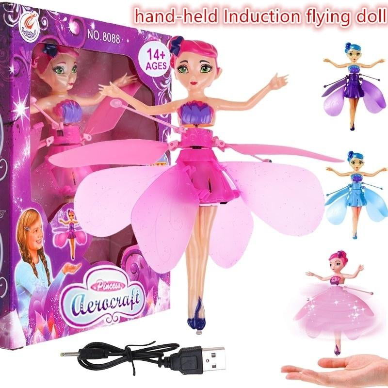 Flying Fairy Princess Dolls Magic Infrared Induction Control Girls Toy Xmas Gift