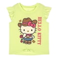 thumbnail image 2 of Hello Kitty Cowgirl Drop Shoulder T-Shirt and French Terry Dolphin Shorts Outfit Set Toddler to Big Kid, 2 of 4