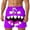 Purple, variant on Mens Board Shorts Swimwear Funny Face Print 5 Inch Swim Trunks Lightweight Drawstring Beach Shorts Relaxed Fit Summer Hot Pink XXXXL