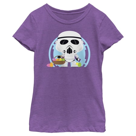 Girl s Star Wars Stormtroopers Are Ready To Hunt Eggs On Easter Graphic Tee Purple Berry X Large