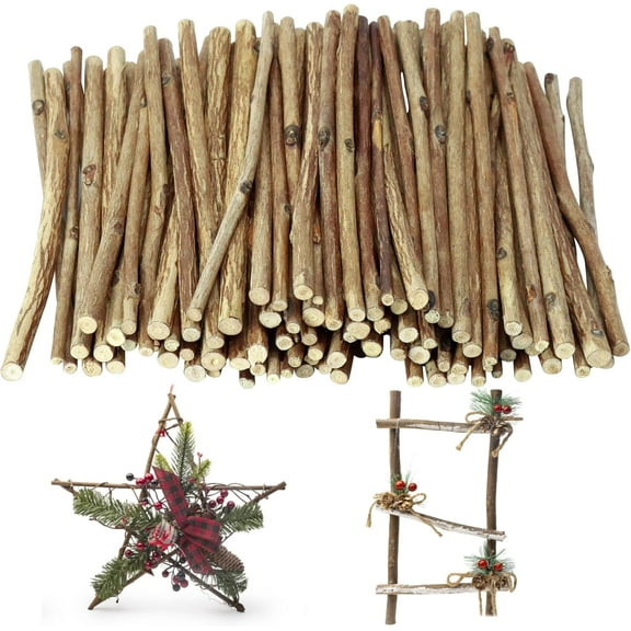 300Pcs 10cm 0.1-0.2 Inch in Diameter Wood Log Sticks for DIY Crafts Photo Props Craft Sticks, Wood Crafts, Sticks inch