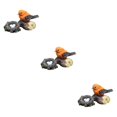 thumbnail image 4 of kurtrusly Miniature Bird Statue Arts Crafts Bird Animal Ornament Decor Model 2 Pcs Orange Bird + Nest 3Set, 4 of 6