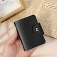 thumbnail image 6 of PU Leather Credit Card Organizer Slim (24 Small Cells for Memory Cards) Business Credit Card Book, Black Wallet Holder for Men Women, RFID Blocking Sleeve, Debit Cards Protector Organizer, 6 of 7