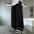 thumbnail image 5 of Toddler Boys Casual Elastic Waist Wide Leg Pants Straight Fit Pure Color Trousers Spring Clothes Size 3-4T, 5 of 6