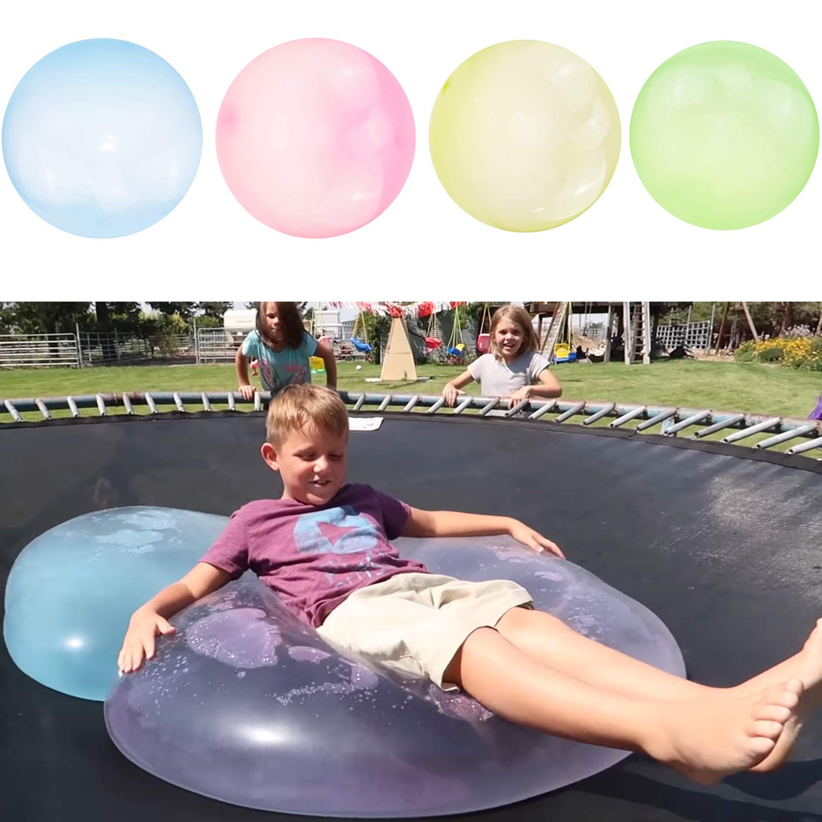 Outdoor Fun Inflatable Bubble Ball Bubble Ball for Water Large Transparent Balloon Inflatable Ball Soft Rubber Ball for Outdoor Indoor Play - image 1 of 8