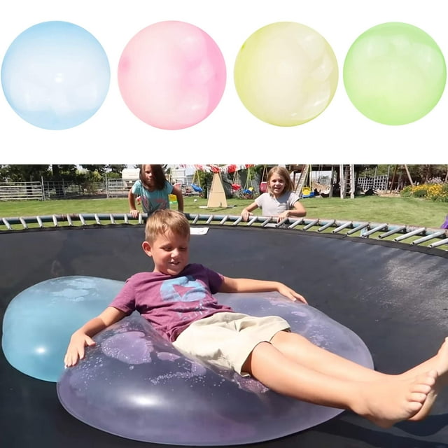 Outdoor Fun Inflatable Bubble Ball Bubble Ball for Water Large Transparent Balloon Inflatable Ball Soft Rubber Ball for Outdoor Indoor Play