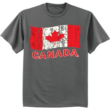 Threadrock Men's Canadian Flag Long Sleeve T-Shirt - 100% Cotton, Country Pride (Sizes S-3XL)